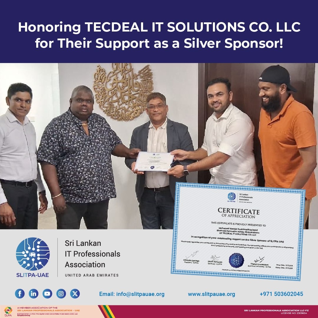 Welcoming Our Silver Partner – TECDEAL IT SOLUTIONS LLC, UAE